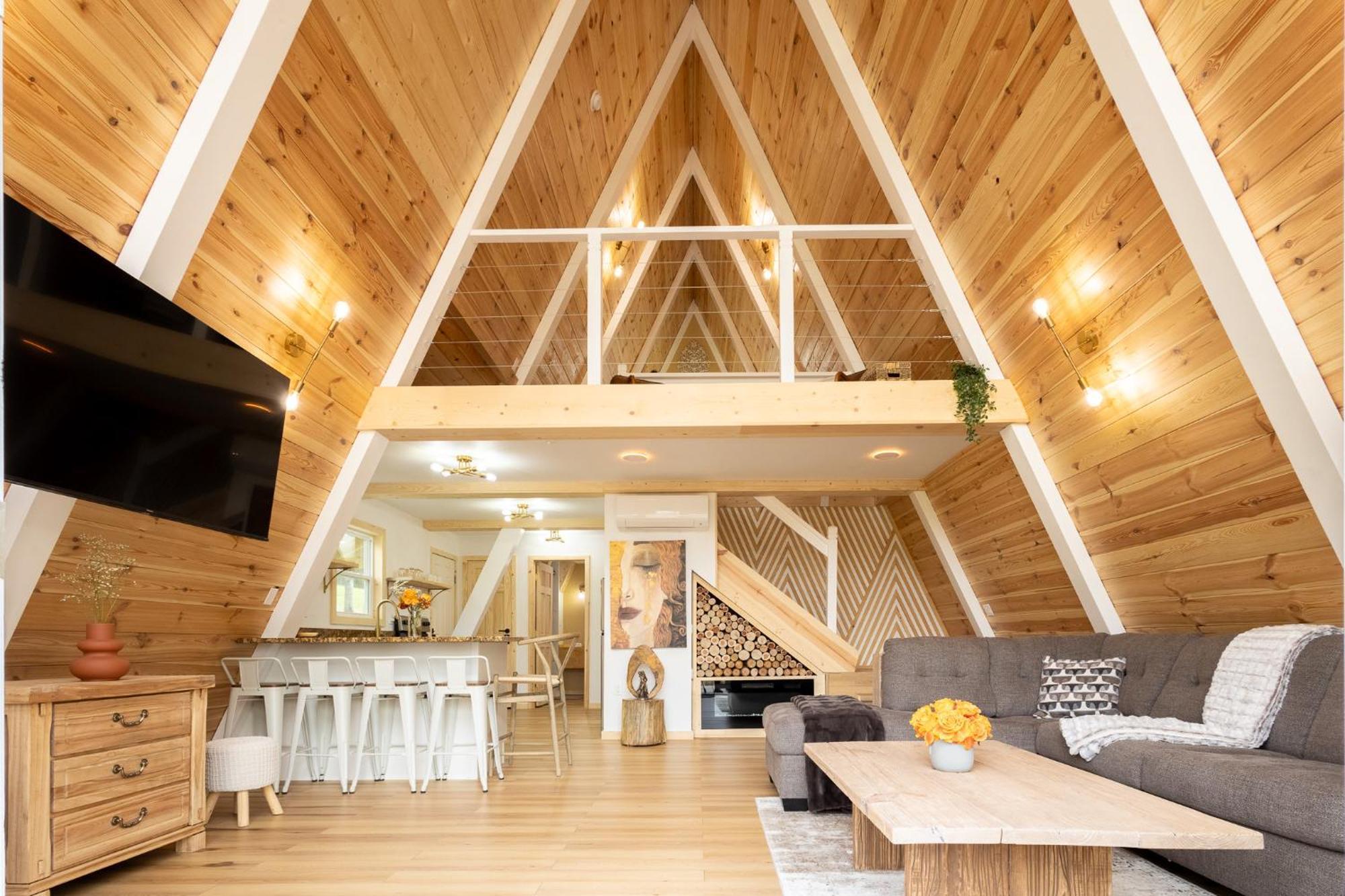 Valhalla Cabins Aframes With Hot Tubs & Sauna Cosby المظهر الخارجي الصورة